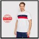 FILA t-shirt BOULDER tee men    bianco-rosso-blu  UNISEX