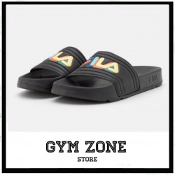 FILA ciabatte nere logo morro bay slipper 2.0 black