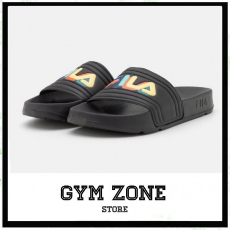 FILA ciabatte nere logo morro bay slipper 2.0 black