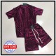 completo ciniglia moda unisex tshirt + bermuda  bordeaux