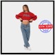 FILA felpa HABY cropped crew sweet true red rossa