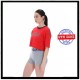 FILA maglia HELSA loose taped T-shirt true red rossa