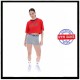FILA maglia HELSA loose taped T-shirt true red rossa