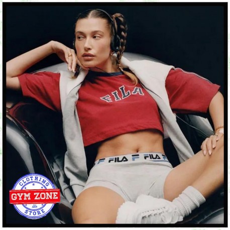 FILA maglia HELSA loose taped T-shirt true red rossa
