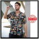 Camicia in viscosa fantasia multicolore CHIRIS