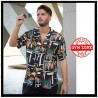 Camicia in viscosa fantasia multicolore CHIRIS