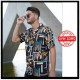 Camicia in viscosa fantasia multicolore CHIRIS