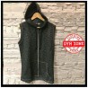 Smanicato con zip e cappuccio melange