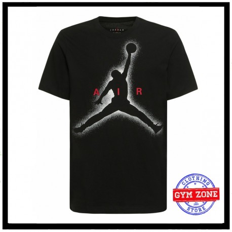 AIR JORDAN tee black t-shirt nera logo JORDAN red