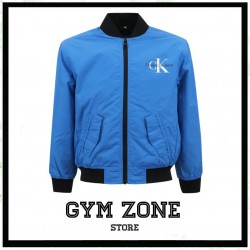 Calvin klein essential bomber jacket river blue mono logo 16
