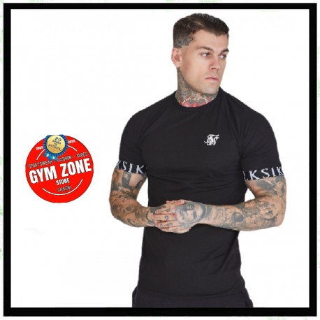 SIKSILK black tech tee t-shirt nera