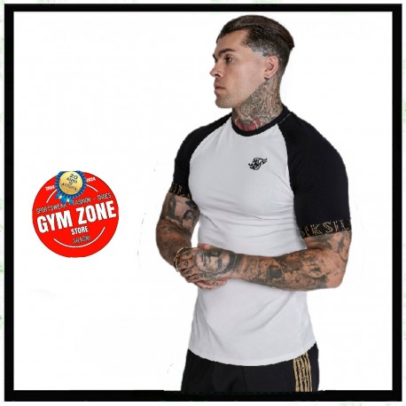 SIKSILK black white tech tee t-shirt nera bianca