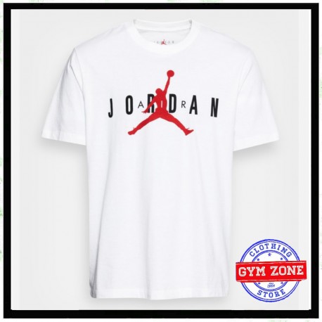 AIR JORDAN tee white t-shirt bianca logo JORDAN red