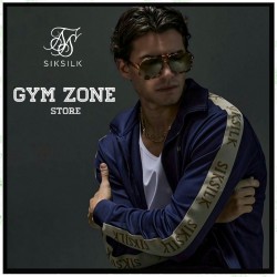 SIKSILK tracksuit grey banda laterale tuta grigia